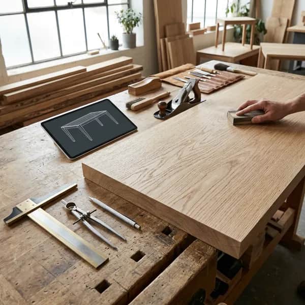 Hochwertige Tischplatte aus Holz online zusammenstellen